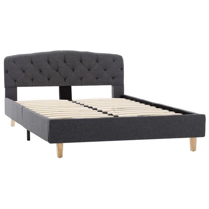 Cadre De Lit Gris Foncé Tissu 120 X 200 Cm 9 5 Cadre De Lit Gris Foncé Tissu 120 X 200 Cm 9 – Image 3