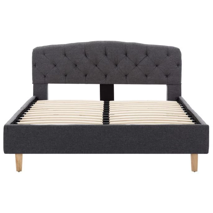 Cadre De Lit Gris Foncé Tissu 120 X 200 Cm 9 6 Cadre De Lit Gris Foncé Tissu 120 X 200 Cm 9 – Image 4