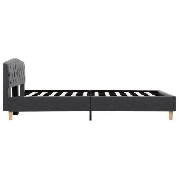 Cadre De Lit Gris Foncé Tissu 120 X 200 Cm 9 7 Cadre De Lit Gris Foncé Tissu 120 X 200 Cm 9 – Image 5