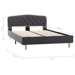 Cadre De Lit Gris Foncé Tissu 120 X 200 Cm 9 17 Cadre De Lit Gris Foncé Tissu 120 X 200 Cm 9 -Magasin De Meubles De Chambre À Coucher cadre de lit gris fonce tissu 120 x 200 cm 8719883698571 630396
