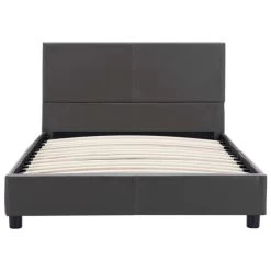 Cadre De Lit Gris Similicuir 90 X 200 Cm 3 -Magasin De Meubles De Chambre À Coucher cadre de lit gris similicuir 90 x 200 cm 3666722497930 629386