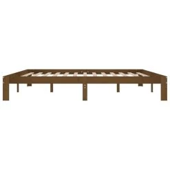 Cadre De Lit Marron Miel Bois De Pin Massif 200x200 Cm 6 -Magasin De Meubles De Chambre À Coucher cadre de lit marron miel bois de pin massif 200x200 cm 3666722114066 1381248