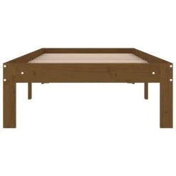 Cadre De Lit Marron Miel Bois Massif 75x190 Cm Petit Simple 11 -Magasin De Meubles De Chambre À Coucher cadre de lit marron miel bois massif 75x190 cm petit simple 3666722741194 1440128