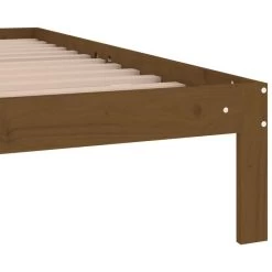 Cadre De Lit Marron Miel Bois Massif 75x190 Cm Petit Simple 11 -Magasin De Meubles De Chambre À Coucher cadre de lit marron miel bois massif 75x190 cm petit simple 3666722741194 1440130
