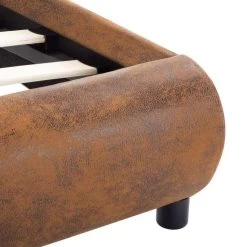 Cadre De Lit Marron Similicuir 90 X 200 Cm -Magasin De Meubles De Chambre À Coucher cadre de lit marron similicuir 90 x 200 cm 8719883747446 632209