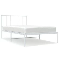 Cadre De Lit Métal Avec Tête De Lit Blanc 90x200 Cm 13 Cadre De Lit Métal Avec Tête De Lit Blanc 90x200 Cm -Magasin De Meubles De Chambre À Coucher cadre de lit metal avec tete de lit blanc 90x200 cm 3666722938631 1502095