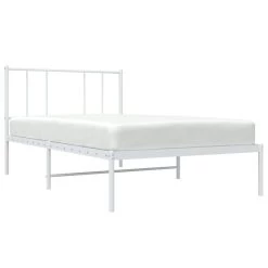 Cadre De Lit Métal Avec Tête De Lit Blanc 90x200 Cm 14 Cadre De Lit Métal Avec Tête De Lit Blanc 90x200 Cm -Magasin De Meubles De Chambre À Coucher cadre de lit metal avec tete de lit blanc 90x200 cm 3666722938631 1502096