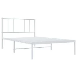Cadre De Lit Métal Avec Tête De Lit Blanc 90x200 Cm 16 Cadre De Lit Métal Avec Tête De Lit Blanc 90x200 Cm -Magasin De Meubles De Chambre À Coucher cadre de lit metal avec tete de lit blanc 90x200 cm 3666722938631 1502098