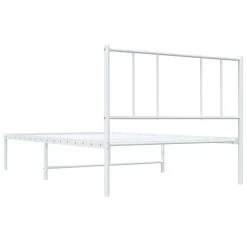 Cadre De Lit Métal Avec Tête De Lit Blanc 90x200 Cm 19 Cadre De Lit Métal Avec Tête De Lit Blanc 90x200 Cm -Magasin De Meubles De Chambre À Coucher cadre de lit metal avec tete de lit blanc 90x200 cm 3666722938631 1502101