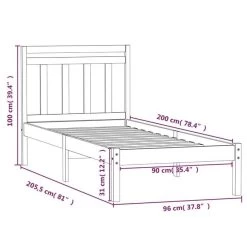Cadre De Lit Noir Bois De Pin Massif 90x200 Cm 19 Cadre De Lit Noir Bois De Pin Massif 90x200 Cm -Magasin De Meubles De Chambre À Coucher cadre de lit noir bois de pin massif 90x200 cm 3666722938334 1502384