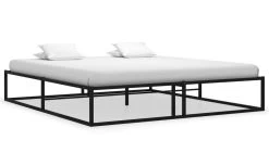 Cadre De Lit Noir Métal 160x200 Cm 5