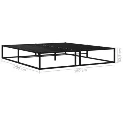 Cadre De Lit Noir Métal 180x200 Cm 8 -Magasin De Meubles De Chambre À Coucher cadre de lit noir metal 180x200 cm 3666722160391 1240180