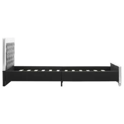 Cadre De Lit Noir Similicuir 120 X 200 Cm 7 -Magasin De Meubles De Chambre À Coucher cadre de lit noir similicuir 120 x 200 cm 3666722462549 745516