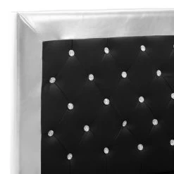 Cadre De Lit Noir Similicuir 120 X 200 Cm 7 -Magasin De Meubles De Chambre À Coucher cadre de lit noir similicuir 120 x 200 cm 3666722462549 745518