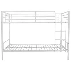 Cadre De Lit Superposé D'enfants Blanc Métal 90x200 Cm -Magasin De Meubles De Chambre À Coucher cadre de lit superpose d enfants blanc metal 90x200 cm 8718475968337 1143178