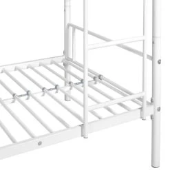 Cadre De Lit Superposé D'enfants Blanc Métal 90x200 Cm -Magasin De Meubles De Chambre À Coucher cadre de lit superpose d enfants blanc metal 90x200 cm 8718475968337 1143179
