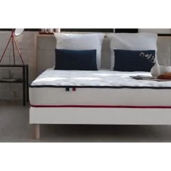 CONFORT DESIGN Ensemble FRENCHY Matelas + Sommier 140x190 - Mémoire De Forme - 100% Français - 2 Oreillers Inclus -Magasin De Meubles De Chambre À Coucher confort design ensemble frenchy matelas sommier 140x190 memoire de forme 100 francais 2 oreillers inclus 3332990138737 454655