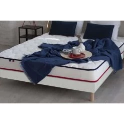 CONFORT DESIGN Ensemble FRENCHY Matelas + Sommier 140x190 - Mémoire De Forme - 100% Français - 2 Oreillers Inclus -Magasin De Meubles De Chambre À Coucher confort design ensemble frenchy matelas sommier 140x190 memoire de forme 100 francais 2 oreillers inclus 3332990138737 454656