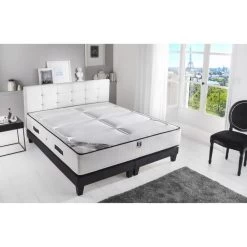 CONFORT DESIGN Matelas 140x190cm Ressorts Et Mémoire De Forme - 7 Zones - Tres Ferme - Hotel Palace
