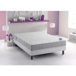 DUNLOPILLO Ensemble Matelas + Sommier PROSE 140x190 - Mémoire De Forme - 23 Cm - Ferme
