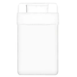 Ensemble De Housse De Couette Coton Blanc 135x200/60x70 Cm