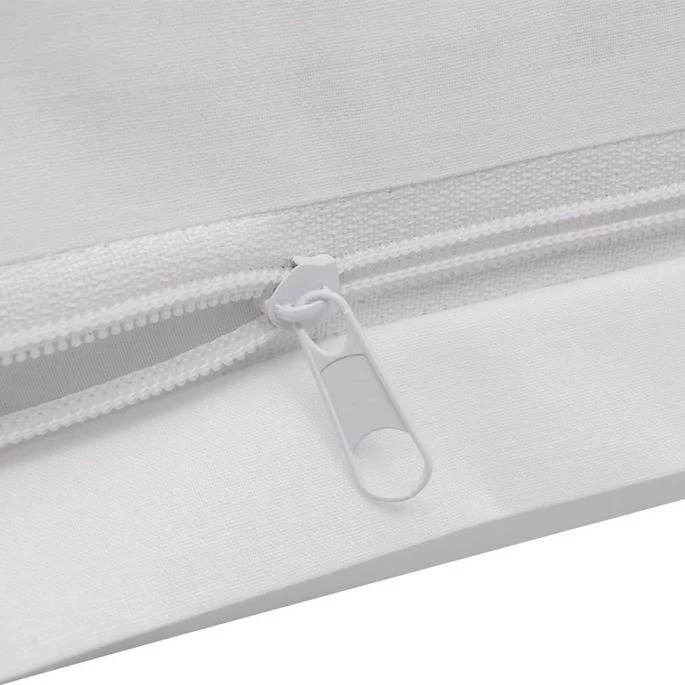 Ensemble De Housse De Couette Coton Blanc 135x200/60x70 Cm 6 Ensemble De Housse De Couette Coton Blanc 135x200/60x70 Cm – Image 4