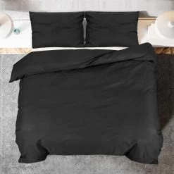 Ensemble De Housse De Couette Noir 225x220 Cm Microfibre Légère -Magasin De Meubles De Chambre À Coucher ensemble de housse de couette noir 225x220 cm microfibre legere 3666722873918 1472413