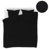 Ensemble De Literie 4 Pcs Molleton Noir 200x200/80x80 Cm -Magasin De Meubles De Chambre À Coucher ensemble de literie 4 pcs molleton noir 200x200 80x80 cm 8719883829890 1277512