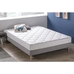Ensemble Matelas + Sommier AUTUUS 160x200 - 5 Zones Et Mémoire De Forme - Ferme - DEKO DREAM