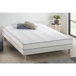 Ensemble Matelas + Sommier UNELMA 140 X 200 - 5 Zones Et Mémoire De Forme - 16 Cm - Ferme - DEKO DREAM