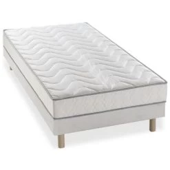 Ensemble Matelas + Sommier UNELMA 90 X 200 - 5 Zones Et Mémoire De Forme - 16 Cm - Ferme - DEKO DREAM