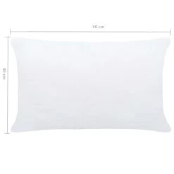 Garnitures De Coussin 2 Pcs 50x30 Cm Blanc 13 Garnitures De Coussin 2 Pcs 50x30 Cm Blanc -Magasin De Meubles De Chambre À Coucher garnitures de coussin 2 pcs 50x30 cm blanc 3666722507349 615150