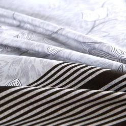 Jeu De Housse De Couette Motif Floral Rayé 200x200/80x80 Cm 2 -Magasin De Meubles De Chambre À Coucher jeu de housse de couette motif floral raye 200x200 80x80 cm 8718475564164 1269000