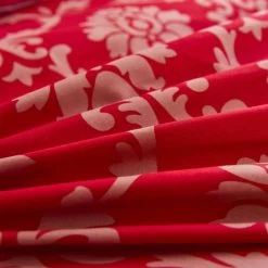 Jeu De Housse De Couette Rayures Rouge 140x200/60x70 Cm -Magasin De Meubles De Chambre À Coucher jeu de housse de couette rayures rouge 140x200 60x70 cm 8718475608684 615121