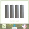 Jeu De Pieds Carrés L 7 Cm X L 7 Cm H 14,5 Cm - Gris Métal - Lot De 4 -Magasin De Meubles De Chambre À Coucher jeu de pieds carres l 7 cm x l 7 cm h 14 5 cm gris metal lot de 4 3538400038844 450289