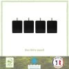 Jeu De Pieds Carrés L 7 Cm X L 7 Cm H 8,5 Cm - Noir - Lot De 4 -Magasin De Meubles De Chambre À Coucher jeu de pieds carres l 7 cm x l 7 cm h 8 5 cm noir lot de 4 3538400038691 450965