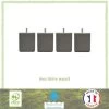 Jeu De Pieds Carrés L 7 Cm X L 7 Cm H 8,5 Cm - Taupe - Lot De 4 -Magasin De Meubles De Chambre À Coucher jeu de pieds carres l 7 cm x l 7 cm h 8 5 cm taupe lot de 4 3538400038721 450291