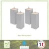 Jeu De Pieds Carrés L 7 X L 7 X H 19 Cm Gris Métal - Lot De 4 -Magasin De Meubles De Chambre À Coucher jeu de pieds carres l 7 x l 7 x h 19 cm gris metal lot de 4 3538400038998 450970