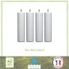 Jeu De Pieds Cylindriques Ø 6,2 Cm H 19 Cm Blanc - Lot De 4 -Magasin De Meubles De Chambre À Coucher jeu de pieds cylindriques 6 2 cm h 19 cm blanc lot de 4 3538400039537 760065