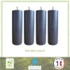 Jeu De Pieds Cylindriques Ø 6,2 Cm H 24,5 Cm Gris Anthracite - Lot De 4