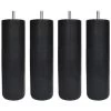 Jeu De Pieds Cylindriques Ø 6,2 H 17 Cm Noir - Lot De 4 -Magasin De Meubles De Chambre À Coucher jeu de pieds cylindriques 6 2 h 17 cm noir lot de 4 3538400039230 486724