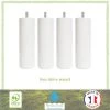 Jeu De Pieds Cylindriques Ø 7 Cm H 17 Cm Blanc - Lot De 4 -Magasin De Meubles De Chambre À Coucher jeu de pieds cylindriques 7 cm h 17 cm blanc lot de 4 3538400039476 760047