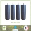 Jeu De Pieds Cylindriques Ø 7 Cm H 17 Cm Gris Anthracite - Lot De 4