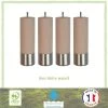 Jeu De Pieds Cylindriques En Bois Et Inox Brossé Ø 6 Cm - H 14,5 Cm - Lot De 4 -Magasin De Meubles De Chambre À Coucher jeu de pieds cylindriques en bois et inox brosse 6 cm h 14 5 cm lot de 4 3538400039209 450290