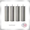 Jeu De Pieds Cylindriques Inox Brossé Saturne Ø 6 H 14,5 Cm - Lot De 4