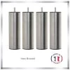 Jeu De Pieds Cylindriques Inox Brossé Saturne - L 6 X L 6 X H 24,5 Cm - Lot De 4 -Magasin De Meubles De Chambre À Coucher jeu de pieds cylindriques inox brosse saturne l 6 x l 6 x h 24 5 cm lot de 4 3538400039162 450292