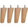 Jeu De Pieds Fuseau Ronds Incliné En Bois Ø 5,4 Cm - H 13,5 Cm - Lot De 4 -Magasin De Meubles De Chambre À Coucher jeu de pieds fuseau ronds incline en bois 5 4 cm h 13 5 cm lot de 4 3538400039582 779424