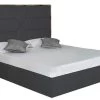 Lit 180x200 Cm Avec Coffre De Rangement Et Tête De Lit Simili Gris Et Laiton Delhie -Magasin De Meubles De Chambre À Coucher lit 180x200 cm avec coffre de rangement et tete de lit simili gris et laiton delhie 3666722542494 570458