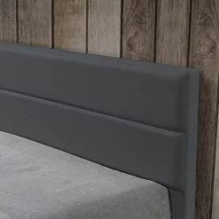 Lit à Led Avec Coffre De Rangement Similicuir Gris Dina 180x200 Cm -Magasin De Meubles De Chambre À Coucher lit a led avec coffre de rangement similicuir gris dina 180x200 cm 3666722588621 225083