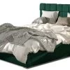Lit Avec Coffre De Rangement 180x200 Cm Capitonné Velours Vert Kandy -Magasin De Meubles De Chambre À Coucher lit avec coffre de rangement 180x200 cm capitonne velours vert kandy 3666722015769 1341910